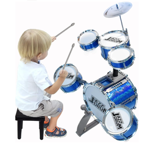 Jazz Drum Toddler Drum Set Kids Drum Set with Stool Toddler Drum Set for Ages 3-5 4-6 5-7 Drum Sets Toy Six Drums Baby Drums Set Musical Instruments Drum Toy Playset Birthday Xmas for Boys Girls