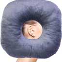 Ear Piercing Pillow for Side Sleepers - Donut Pillow for Ear Pain Relief, Guard Pillow (Light Grey)