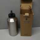 BJPKPK Half Gallon Water Bottle Insulated, Dishwasher Safe 64 oz Water Bottle with Handle, Leakproof BPA Free Thermal Flasks, Large Metal Jug for Sports, Stainless Steel Primary Color