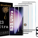 Galaxy S23 Ultra Screen Protector, S23 Ultra Tempered Glass Screen Protector【3+1 Pack】 Camera Lens Protector, 9H Hardness Tempered Glass Screen Protector for Samsung Galaxy S23 Ultra