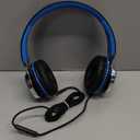 AILIHEN C8 Kids Headphones Wired, On-Ear Headphones with Microphone and Volume Control Foldable Corded Stereo 3.5mm Headset for School Teens Smartphones Chromebook Laptop Tablets Travel (Black Blue) (Medium)