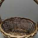 MAGICLULU Wedding Flower Basket Woven Basket with Handle 8.66 X 6.10 X 6.10 in Flower Girl for Petals Rustic Bridal for Ceremony Home Decor Garden Picnic Shop Storage