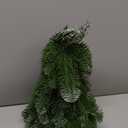 Artificial Mini Christmas Tree Tabletop Ornaments Wooden Base Flocked Christmas Tree Small Christmas Tree Decor for Shelf Bedroom Home Office (20cm/7.87inch, Style 2)