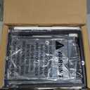 Furologee Nightstands Set 2, Night Stand with 2 Fabric Drawers, Bedside Tables with Open Shelf, Wooden Top, Hooks, Backboard Design, Metal Frame, End Tables for Bedroom/Living Room/Study/Black Oak