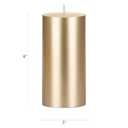 Mega Candles 3 pcs Unscented Solid Gold Pillar Candles, Hand Poured Premium Wax Candle 3 Inch x 6 Inch, Home Dcor, Spas, Weddings, Occasions, Party, Centerpieces, Holidays, Vigils, Prayers