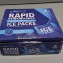 Rapid Performance Reusable Ice Packs for Coolers or Lunch Box | 4 Pack | Cold for Up to 12 Hours | Ice Packs for Cooler, Long Lasting for Camping, Beach