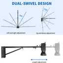 2 Pack Wall Mount Triangle Boom Arm 180cm/70.8in, Ring Light Mount Ceiling Light Stand 180 Flexible Rotation for Studio Video Light, Monolight, Photography, Softbox, Reflector