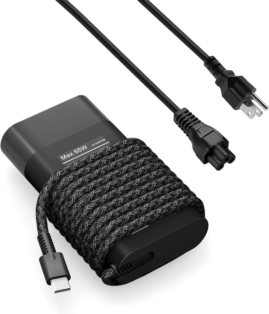New Slim 65W USB C Chromebook Charger Compatible with HP Spectre X360 14 2 in 1,Elitebook x360, Pavilion Envy Elite x2 Fast Charging Type C Travel Laptop Power Adapter