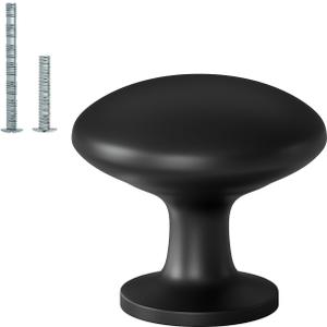 Homdiy 30 Pack Cabinet Knobs Black Round Drawer Knobs Kitchen Cabinet Hardware for Bathroom, Closet, Wardrobe