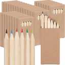 Ctosree 36 Packs Mini Colored Pencils Bulk 3.5'' Coloring Drawing Pencil in Kraft Boxes Valentine's Day Gift for Kids Adult Classroom 100th Day of School Painting Birthday Party Favor, 6 Per Pack