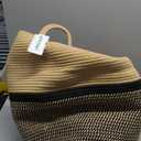 OIAHOMY 60L Blanket Basket with Handle, Storage Basket for Living Room, Laundry Hamper for Clothes, Towels, Pillows, Toy Storage for Kids and Dogs, Baby Hamper for Nursery  Brown & Black