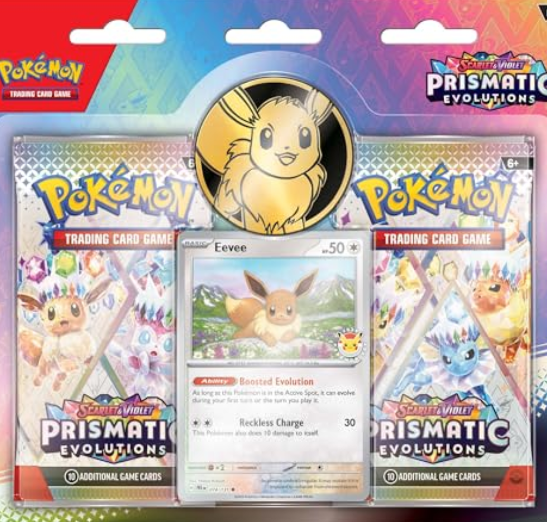 POKEMON TCG: SCARLET AND VIOLET: PRISMATIC EVOLUTIONS TWO-BOOSTER BLISTER