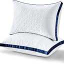 Pillows Standard Size Set of 2, Cooling Bed Pillow Hotel Quality Pillows 2 Pack for Back, Stomach or Side Sleeper, Fluffy Pillow with Down Alternative for Bed Sleeping, Machine Washable