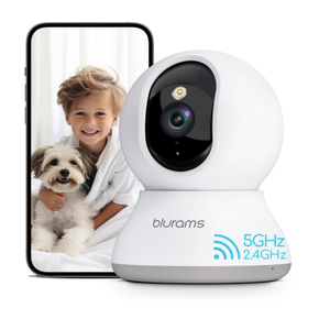 blurams 5G Camera for Home Security, 2K Pet Camera with Phone App, 360 PTZ Indoor Camera w/Dual-Band WiFi6, Free Human/Motion/Sound Detection, 2-Way Talk, Night Vision, Compatible with Alexa