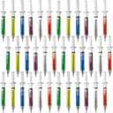 36PCS Syringe Pens, Retractable Fun Multi Color Novelty Pen for Nurses, Nursing Student School Supplies, Birthdays, Stocking Stuffers and Party Favor Gift