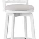 HILLSDALE Presque ISLE Wood Counter Height Swivel Stool White