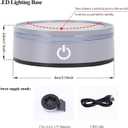 3D Dophin&Love Crystal Ball Night Lights with LED Multicolour Base,3.15inch Glass Dolphin Figurines Sphere Gifts for Women,Birthday Lovers Room Decoration