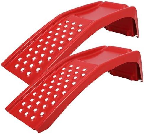 Amazon.com: Car Ramps Set 8000lbs Auto Ramp, Max Lift Height 8 inch, Set of 2 Ramps (Red, 36.42" L x 13.39" W x 11.81" H) : Automotive