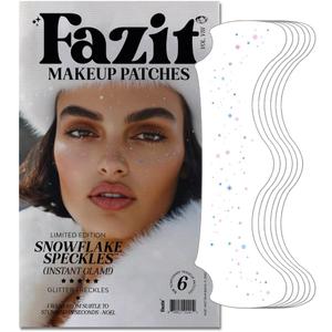 Fazit Makeup Patches - Snowflake Speckles - Glow Up Make-Up Patches - Cute Glitter Makeup Accessories for Women - Cosmetic Glitter for Face