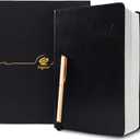 SAYEEC A5 Thick Journal 720 Pages Large Leather Notebook Lined Paper 360 Sheets Writing Notebook with Pen Gift Set Hardcover Diary Black for Taking Notes Business Man Women Gift