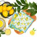 100PCs Lemon Paper Napkins Italian Themed Disposable Napkins for Kitchen Bathroom Summer Wedding Shower Birthday Party Supplies Guest Towels,6.3x6.3 Inch