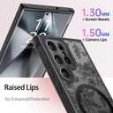 SEXYMOM Magnetic for Samsung Galaxy S24 Ultra Case - Wireless Charging Compatible,Cute Floral Design for Women and Girls,Slim Fit Translucent Matte Phone Case - Flower Garden