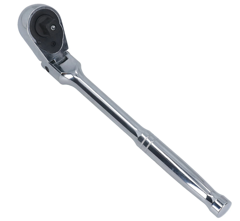 KTTOOL Flex Head Ratchet Set, 1/4", 3/8", 1/2" Drive, Swivel Head Ratchet Wrench with Extension Bar, 72 Tooth, 180° Adjustable, QuickRelease, Flexible Ratchet Handle with EVA Foam