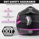 SanQing Youth Kids Dirt Bike Helmet Motocross Full Face DOT Approved, Medium