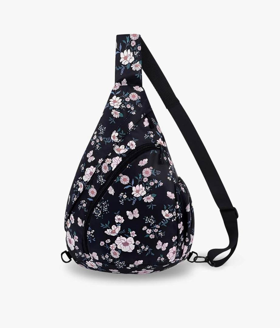 HUA ANGEL Crossbody Sling Bag for Men & Women Lightweight Waterproof Chest Shoulder Bag for Travel Hiking & Everyday Use