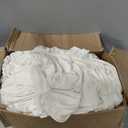 Outpain 12 Pack Spandex Ivory Round Tablecloths for 60in Tables, 120Inch Stretchy Fitted 5FT Round Table Clothes,Wrinkle Free Table Cover with Skirt for Wedding Party Dining Banquet