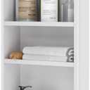 Stainless Steel Shower Niche 12" X 30"3-Tier Recessed Wall Niche No Tile Needed Shower Shelf for Bathroom Storage (4x12x30 White)