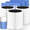 3 Packs 511 Replacement Filters Compatible with Blueair Blue Pure 511 Air Cleaner Purifier, 3 Stages Filter of Premium Filter and Activated Carbon with 3pcs Cloth Cover Pre-Filters