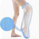 SUPERNIGHT Waterproof Leg Cast Cover, Adult Half Leg Watertight Cast Bandage Protector for Leg and Foot Wounds, 100% Anti-Slip Design