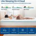 STWIENER King Mattress Topper, Pillow Top Mattress Topper for Back Pain Relief, Extra Thick Mattress Pad Deep Pockets for 8"-21", Soft Down Alternative Fill Mattress Protector, Blue Stripe