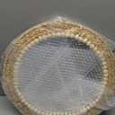 SWTHONY 15 Inch Boho Round Hanging Wall Mirror Decorative Rattan Circle Mirrors for Farmhouse, Living Room, Bedroom