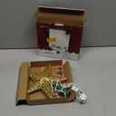 Brightown-Christmas-Tree-Topper, Christmas Star Tree Topper Lighted 3D Hollowed Gold Pentagram Built-in 10 Bulbs Golden Glitter Sparkling Plug in Vintage Indoor Holiday Xmas Decorations Ornaments