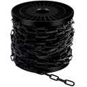 100 ft 1/8" Metal Hanging Chains Fixture Chain Decorative Chain Light Duty Chain Utility Chains for Hanging Plants, Basket, Light Fixture, Chandelier, Lamp (3mm 100ft)