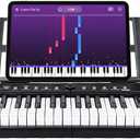 Digital Piano 88 Key Full Size Semi Weighted Electronic Keyboard Piano with Music Stand,Power Supply,Bluetooth,MIDI,for Beginner Professional at Home/Stage