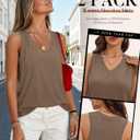 KKJ 2 Pack Womens Tank Tops 2026 V Neck Summer Tees Sleeveless Loose Fit Casual Vacation Outfits Flowy Shirts Fashion Clothes (XXL)