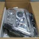 PHILTOP Headlights Assembly Compatible with 2016 2017 GMC Terrain,Chrome Housing Clear Lens Amber Reflector,Halogen Headlamps Left & Driver Side