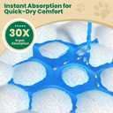 IMMCUTE Dog Diaper Liners, 100 Count, Ultra Absorbent Booster Pads with Hook & Loop, Non-Slip Doggie Diaper Inserts for Male Dog Wraps,Female Dogs in Heat & Incontinence, Large
