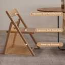 Solid Wood Folding Dining Chairs 2 Pack, Space-Saving, Wood, 17.17"D x 19.69"W x 25.79"H