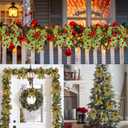 12 Pcs Green Polka Dot Christmas Bows, 5 Inch Red Green Dots Bow for Christmas Tree Topper, Ornaments for Tree Home Coquette Room Birthday Party Front Door Wedding Holiday Decor