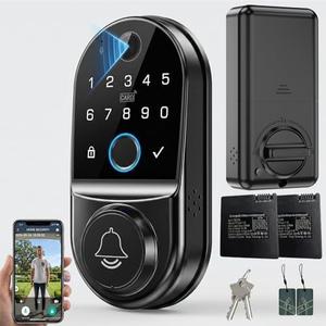 Smart Door Lock for Front Door: WiFi & Camera with 1080p HD Night Vision