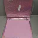 3-Ring Binder 1-inch with Clipboard, Holographic Pink Glitter Design, Including 5 Divider Pages, File Bag and Spine Label - Perfect for Schools, Offices and Organizations