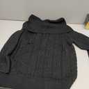 MASCOMODA Womens Sweaters Off The Shoulder Long Sleeve Cable Knit Sweater Loose Chunky Pullover Dressy Work Tops Fall Fashion (Large, Black)