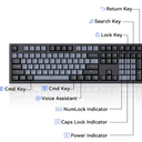 AUSDOM Wireless Keyboard and Mouse Combo - 108 Keys Mechanical Feel, 2.4G Full-Sized Rechargeable Silent Keyboard & 3 DPI Adjustable Mouse, Numeric Keypad, USB Receiver for PC/Laptop/Windows/Ma, Black Grey