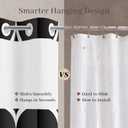 Yiatn No Hook Black Shower Curtain with Snap in Fabric Liner Set - Hotel Style with See Through Mesh Top Window - 71x74 INCH