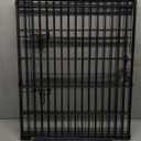 Dog Pen Pet Playpen Dog Fence Indoor Foldable Metal Wire Exercise Puppy Play Yard Pet Enclosure Indoor Outdoor 8 Panels 30 Inch with Bottom Pad/Top Cover(Black 30 top Cover)