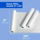 Medline Deluxe Medical Exam Table Paper, Smooth Finish, 21" x 225' (Pack of 12)